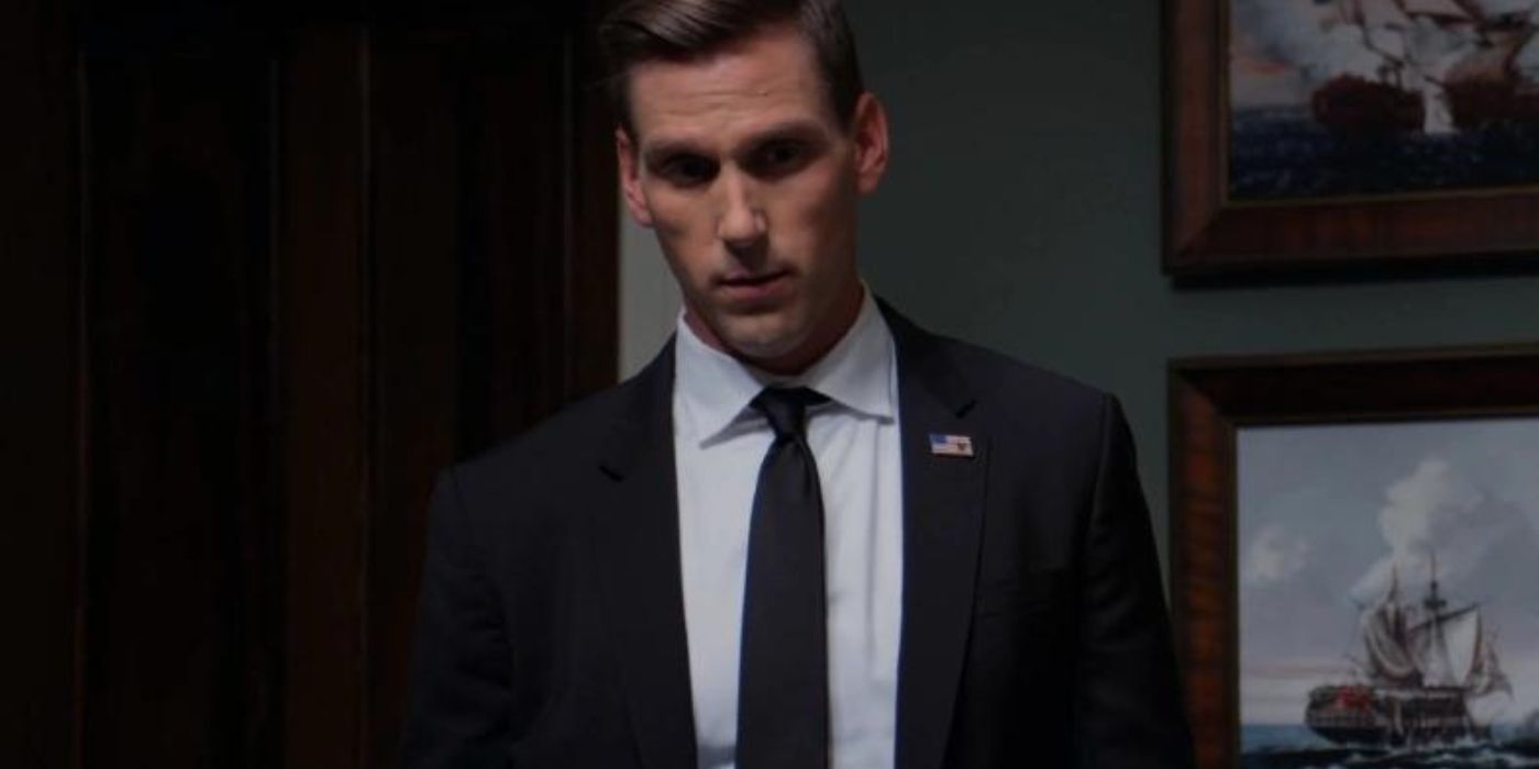 Brad Benedict looking down in The Oval