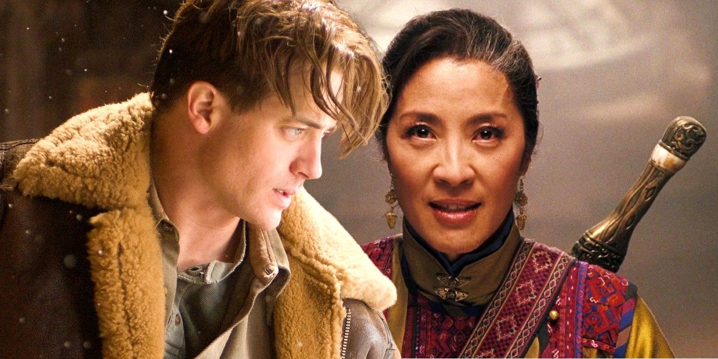 Brendan Fraser and Michelle Yeoh from The Mummy 3