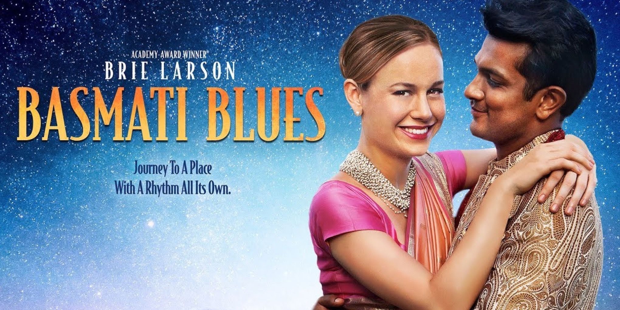 Brie Larson and Utkarsh Ambudkar in Basmati Blues