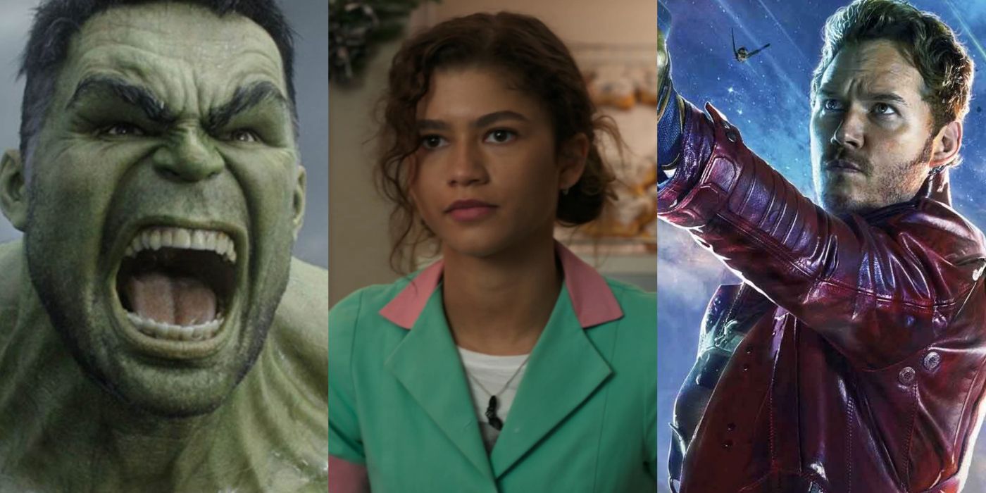 Bruce Banner, The Hulk, Michelle Jones, Spider-Man, and Star Lord Peter Quill