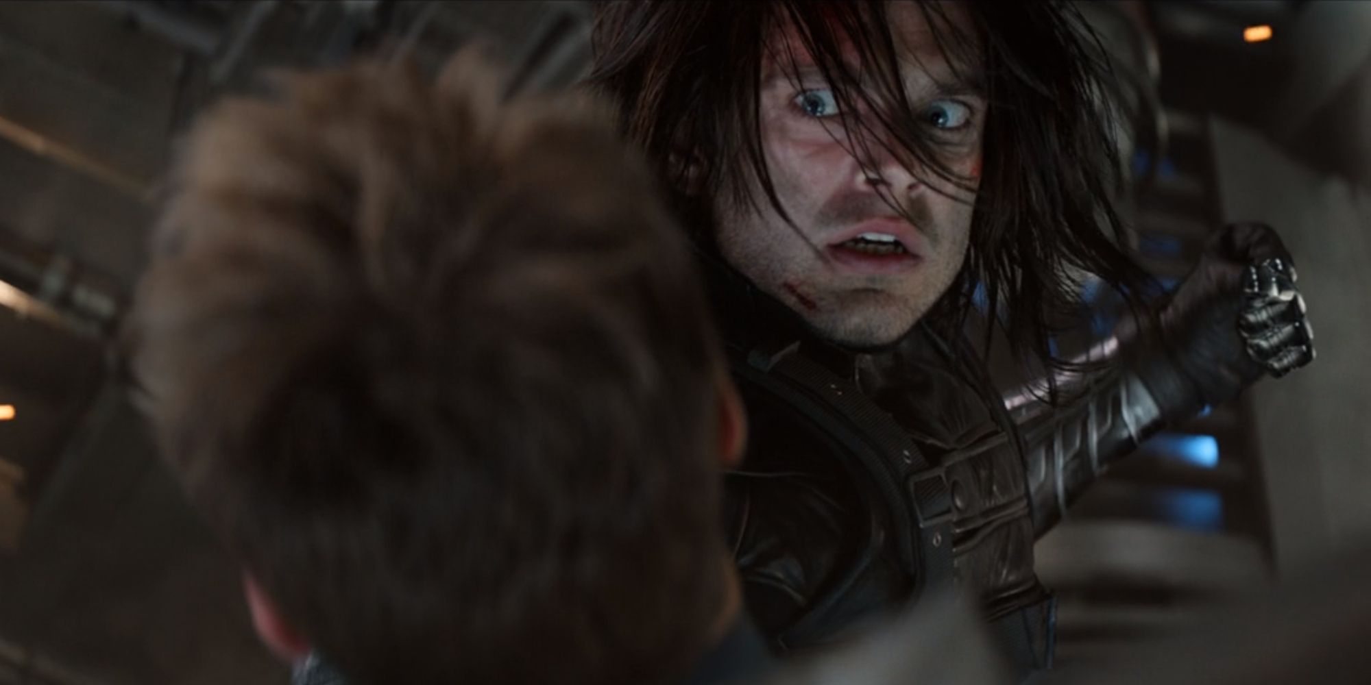 Bucky as the Winter Soldier remembering who he once was in Captain America The Winter Soldier (2014)