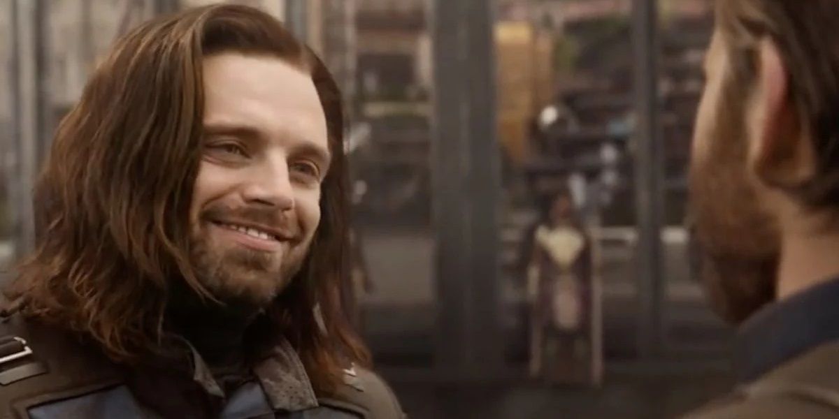 Bucky smiles at Steve in Avengers Infinity War