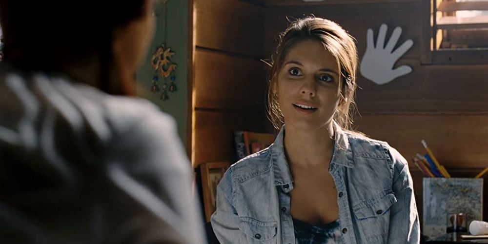 Caitlin Stasey looking surprised in Tomorrow Never Comes