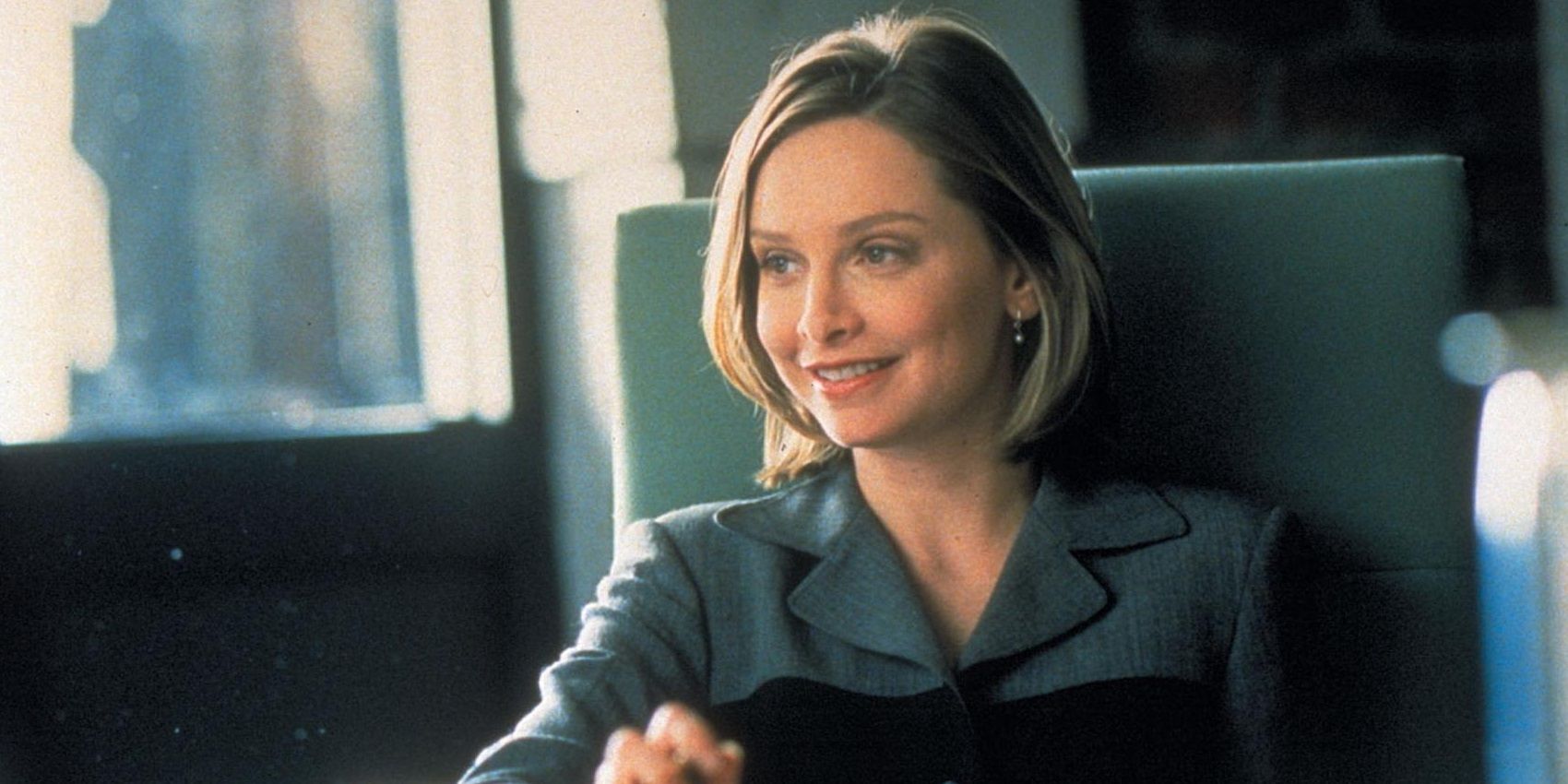 Calista Flockhart smiling in Ally McBeal