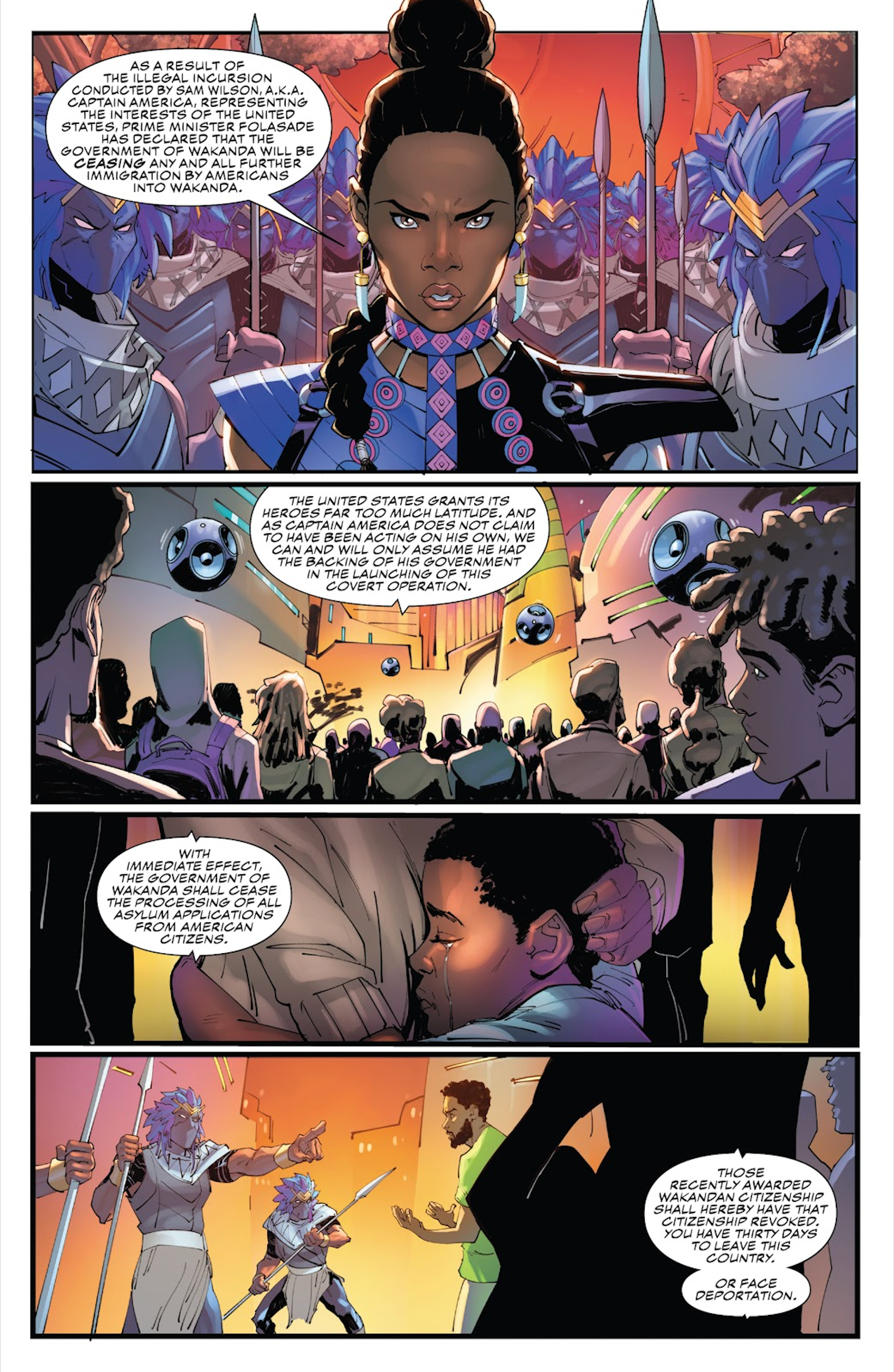 Captain America illegally enters Wakanda