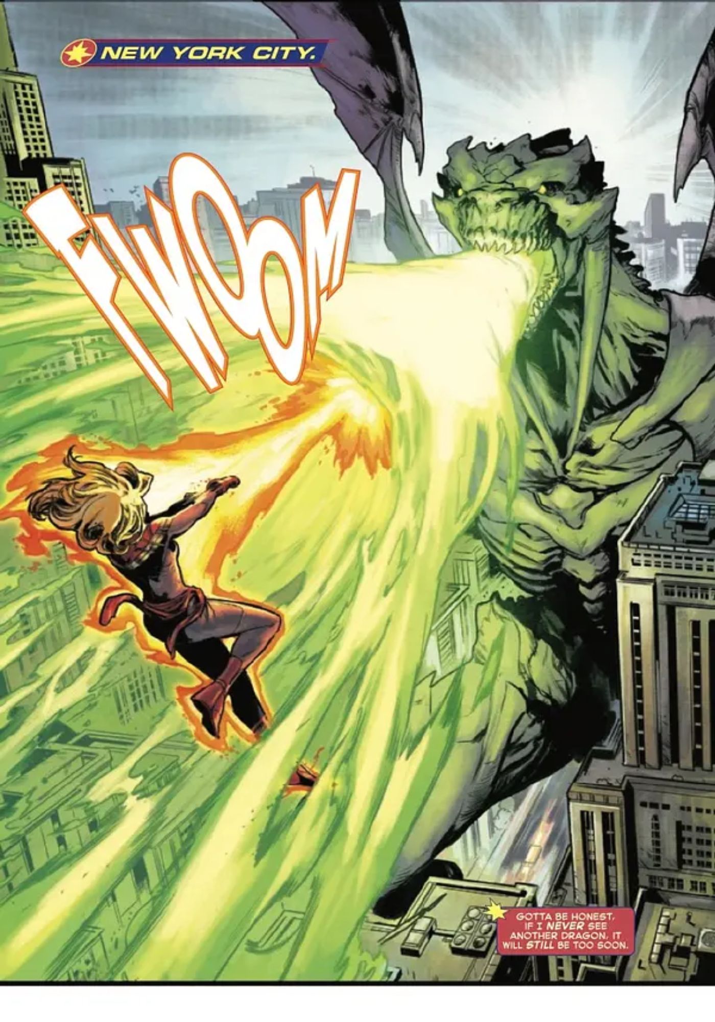 Captain Marvel 41 - Carol Fights a Dragon