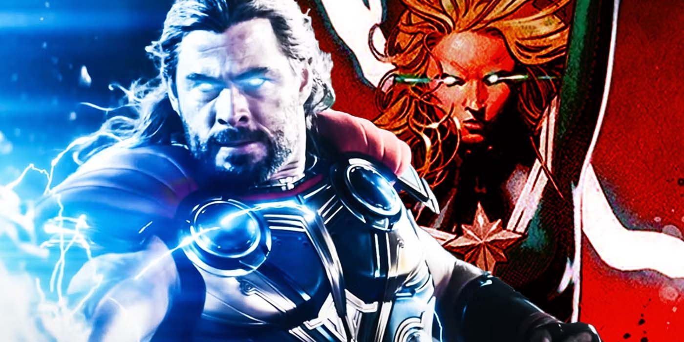 Captain Marvel Thor Fight Avengers