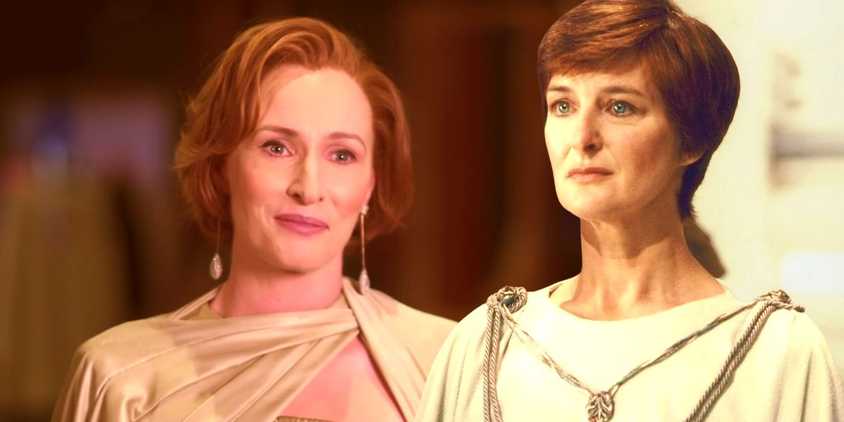 Caroline Blakiston and Genevieve O'Reilly as Star Wars' Mon Mothma
