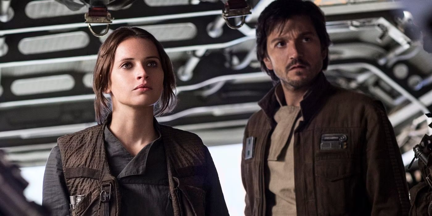 Cassian Andor and Jyn Erso in Rogue One.