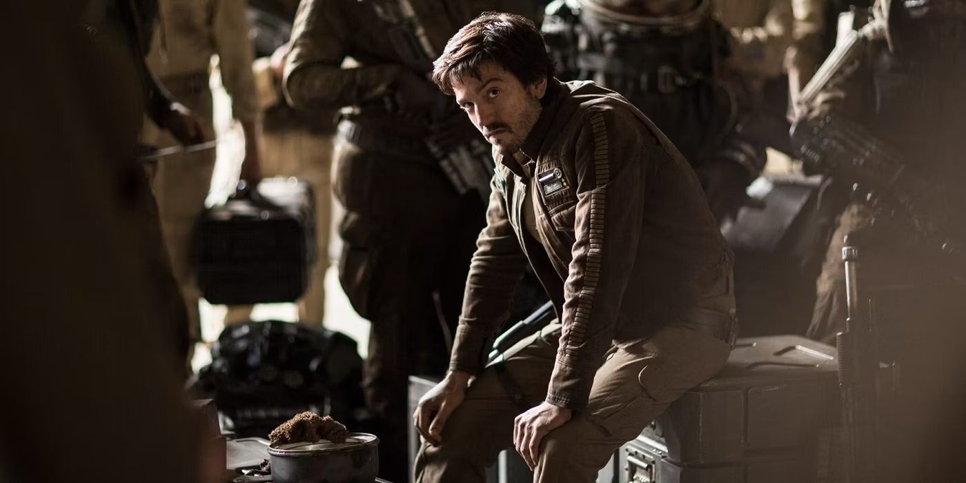 Cassian Andor sitting alone in Rogue One.
