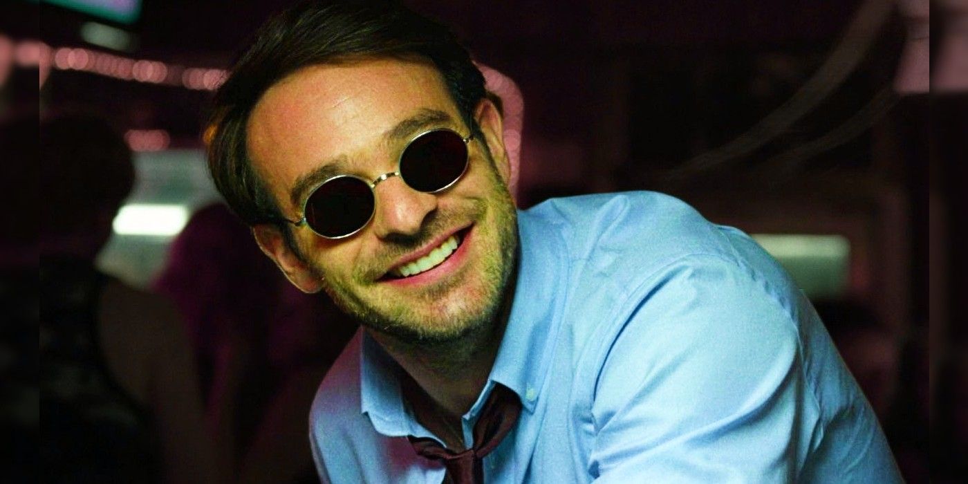Charlie Cox smiling as Matt Murdock in Daredevil show