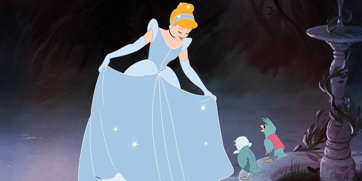 Cinderella in her ballgown in Cinderella
