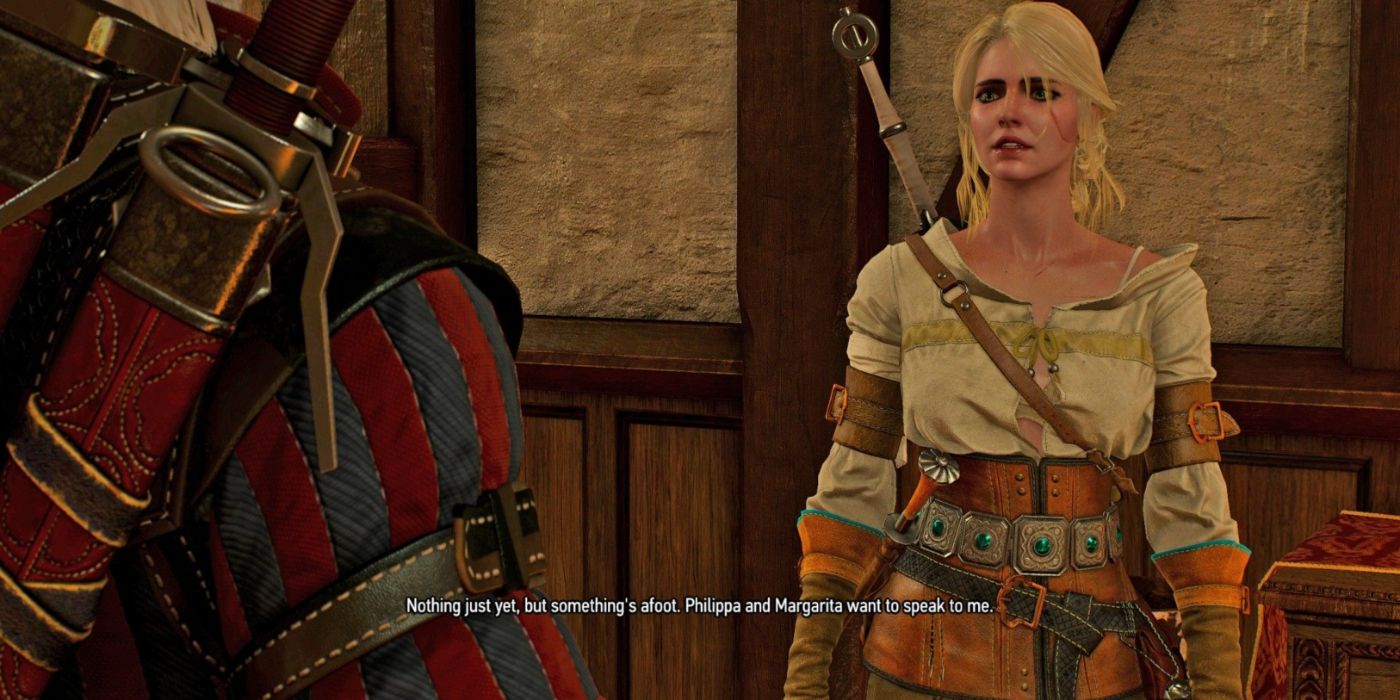 Ciri tells Geralt that members of the Lodge of Sorceresses want to speak to her.