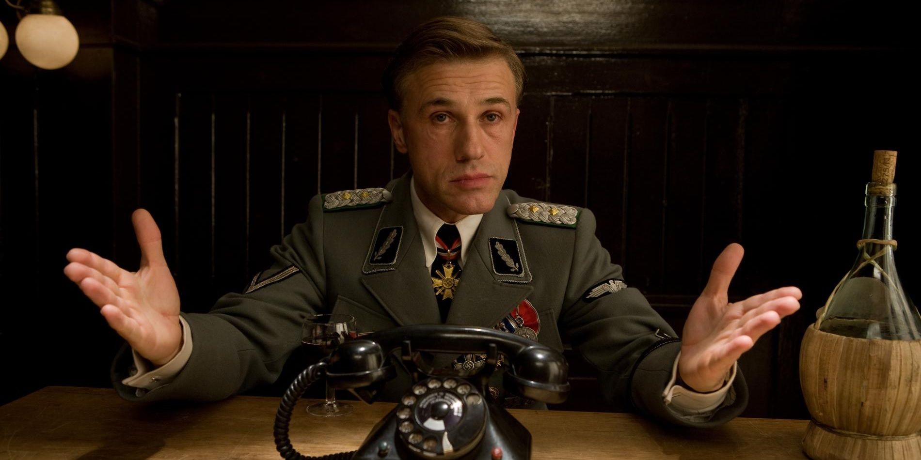 Col Landa with a phone in Inglourious Basterds