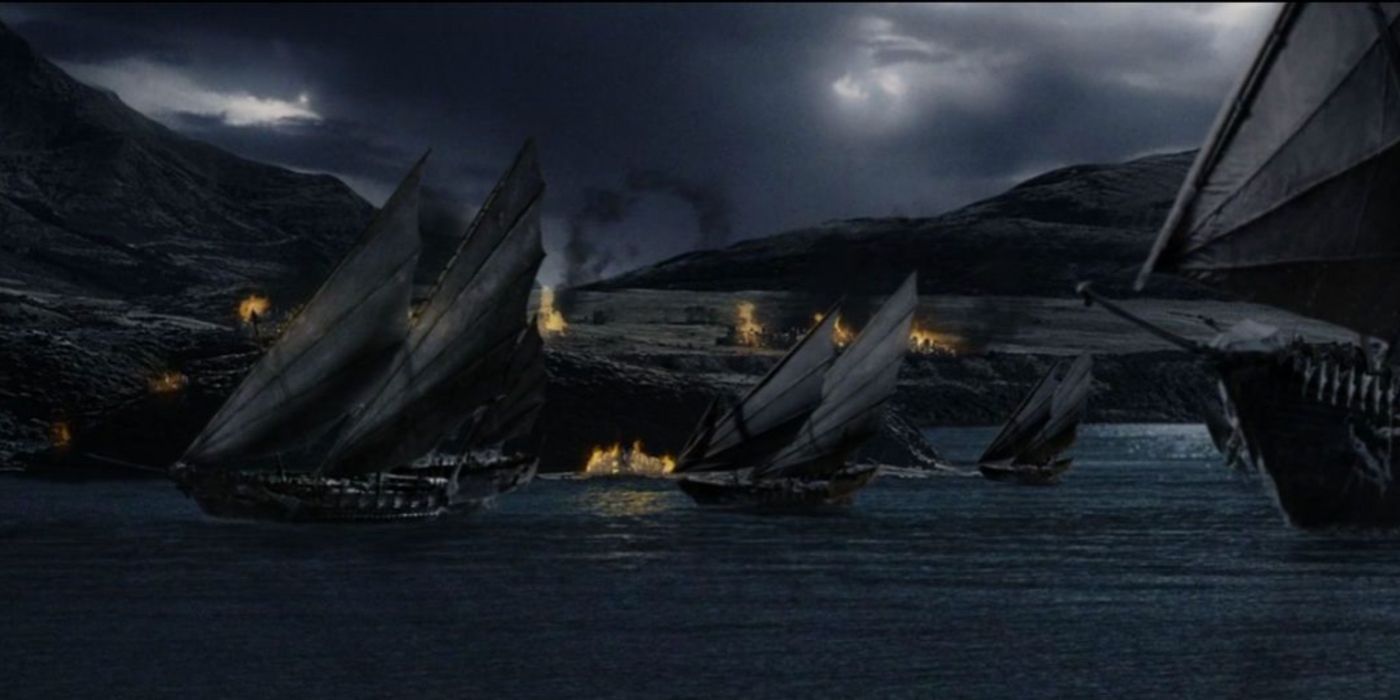Ships on the water in The Lord of The Rings