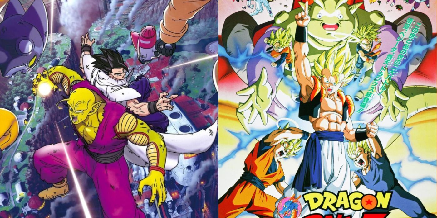 A split image of Dragon Ball Super: Super Hero poster and Dragon Ball Z: Fusion Reborn poster.