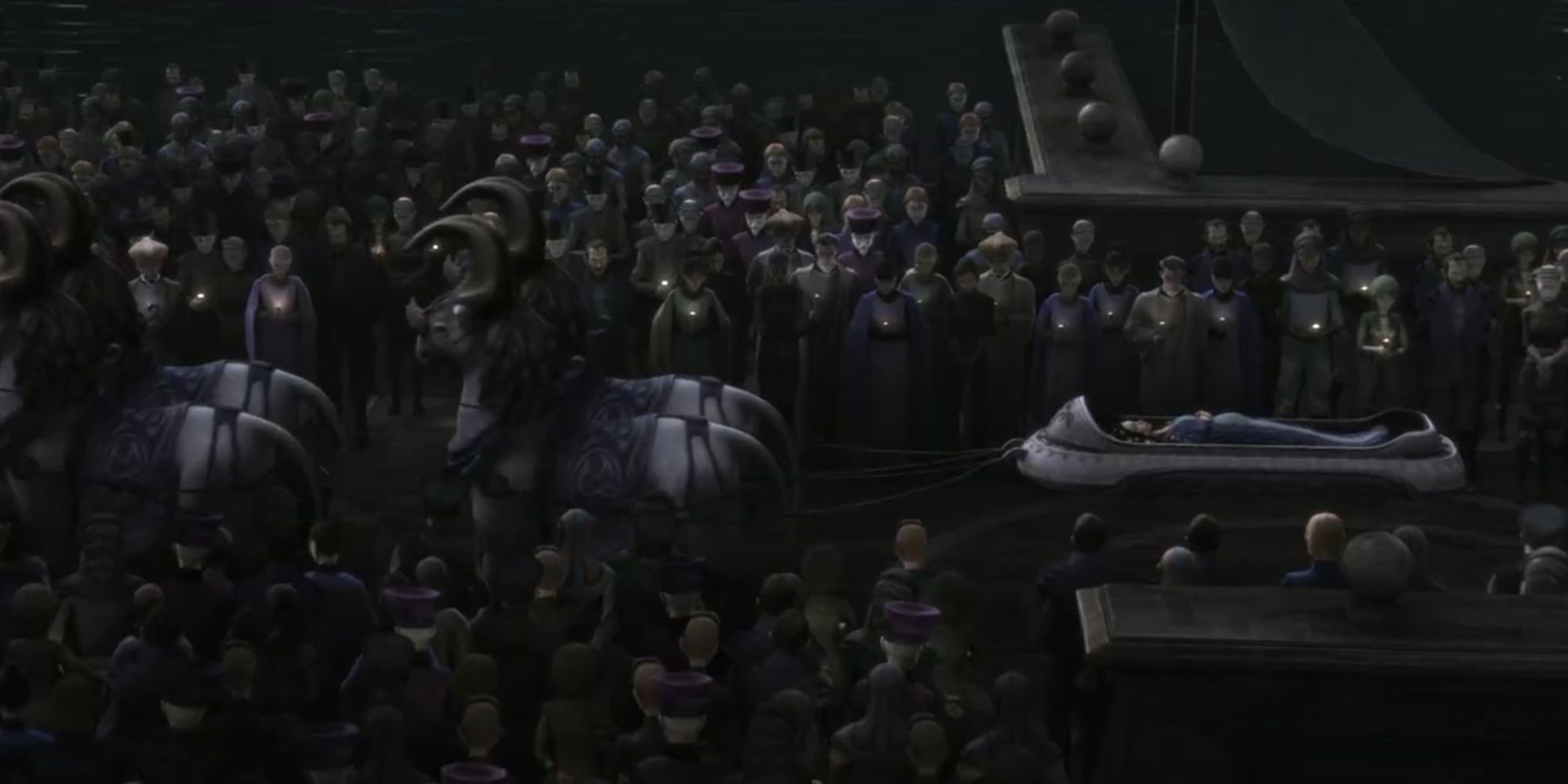 O funeral de Padme da série animada Tales of the Jedi.