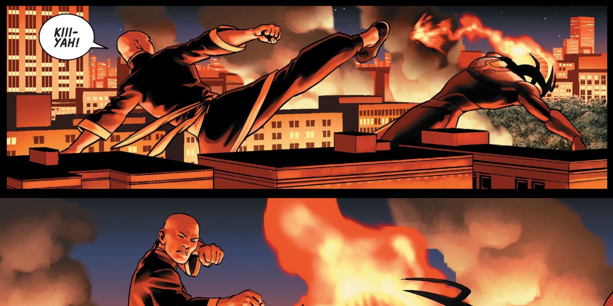 Wong luta contra Dormammu na Marvel Comics.