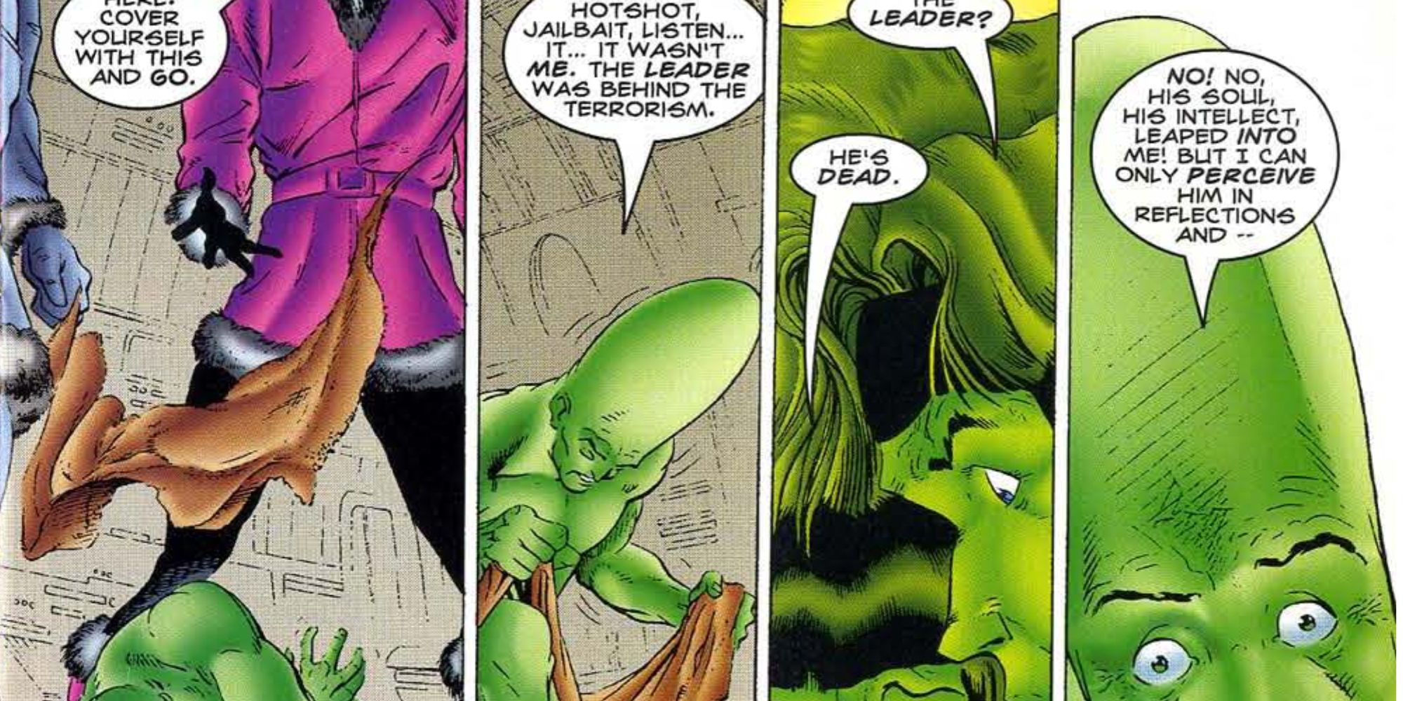 Omnibus begs for his life in Marvel Comics.