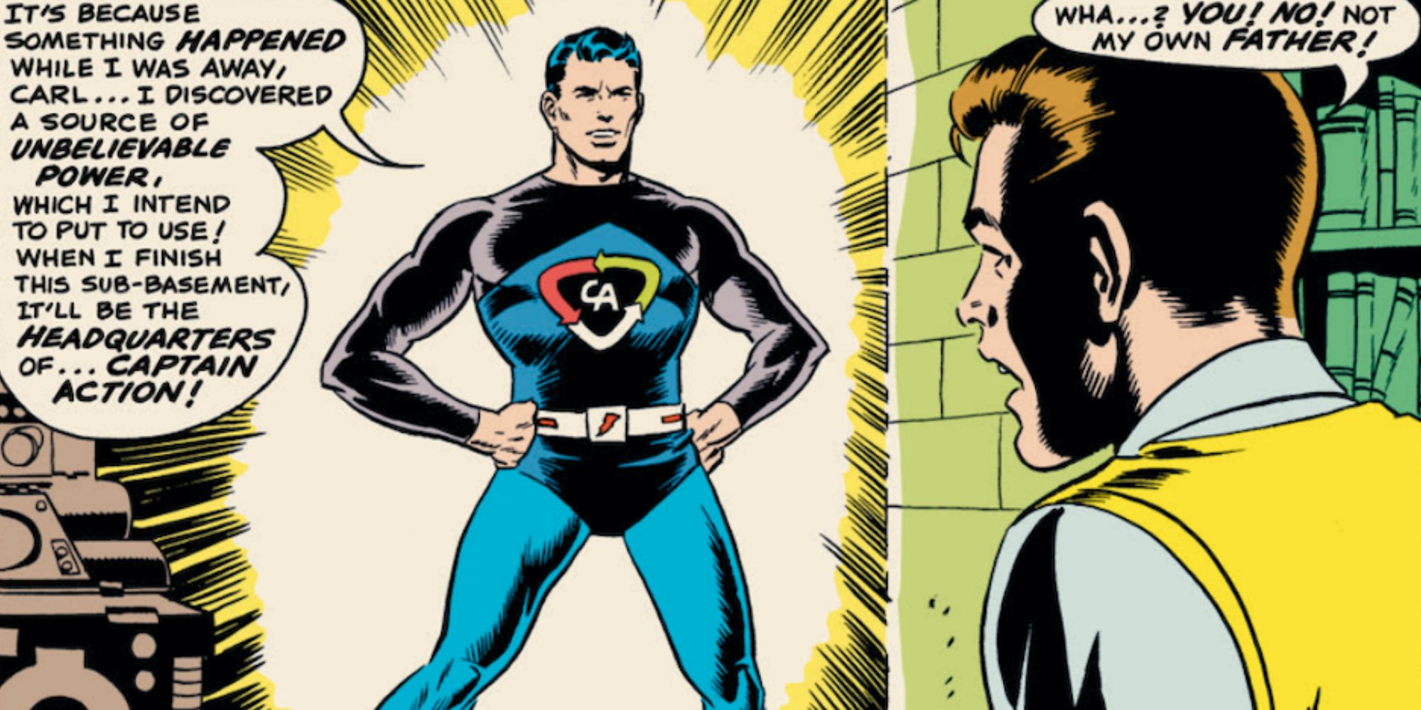 Capitão Ação aparece na DC Comics.