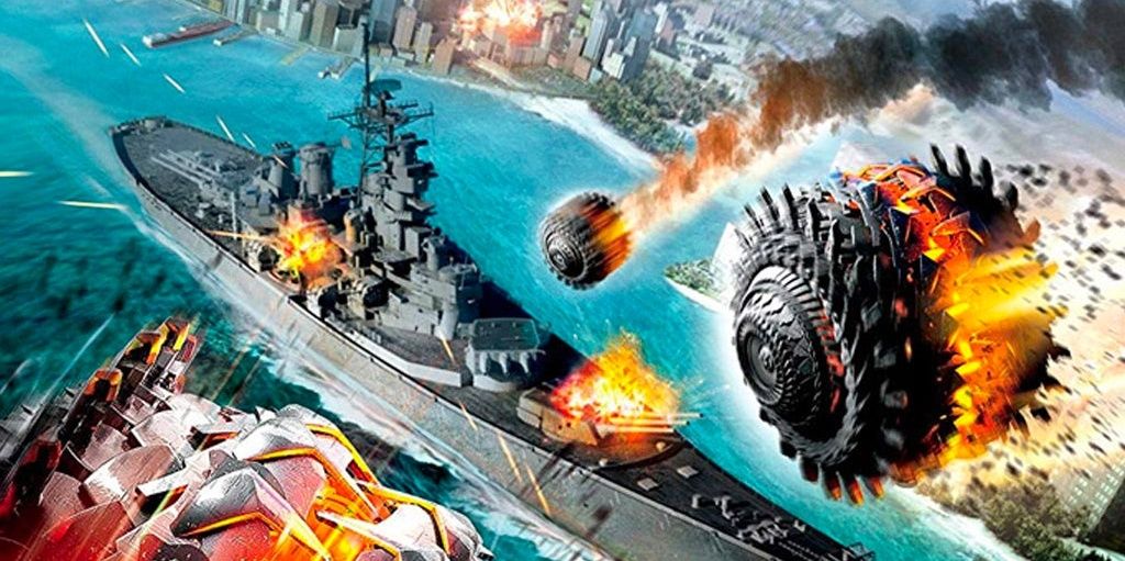 Arte da capa para o empate Battleship no videogame