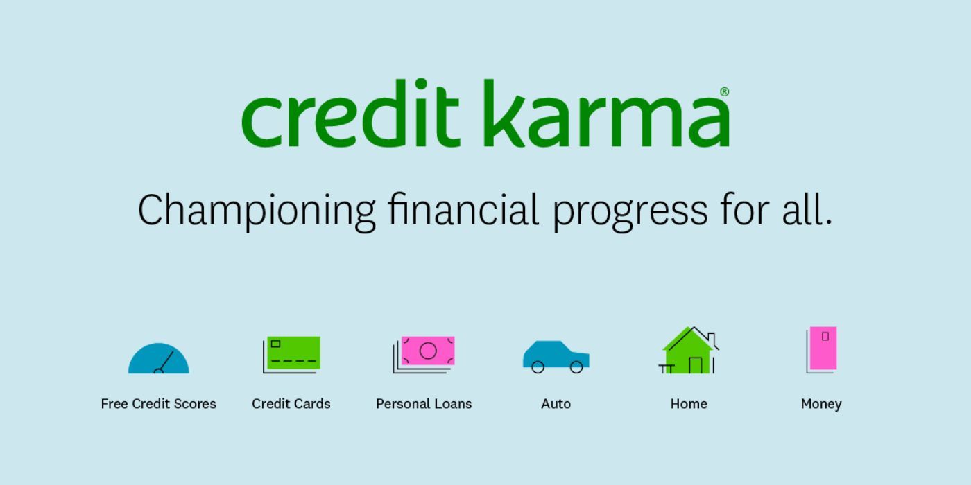 Logo and slogan for the Credit Karma app.