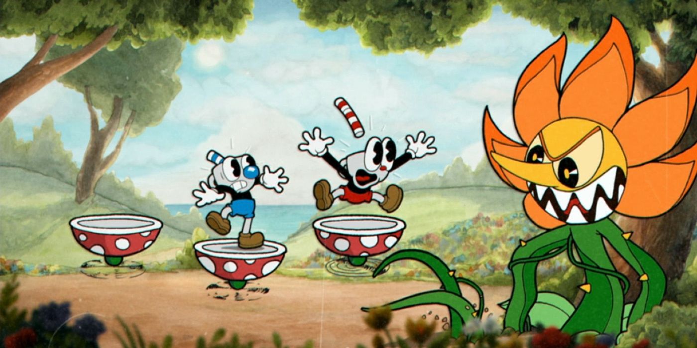 Jogabilidade Cooperativa de Cuphead