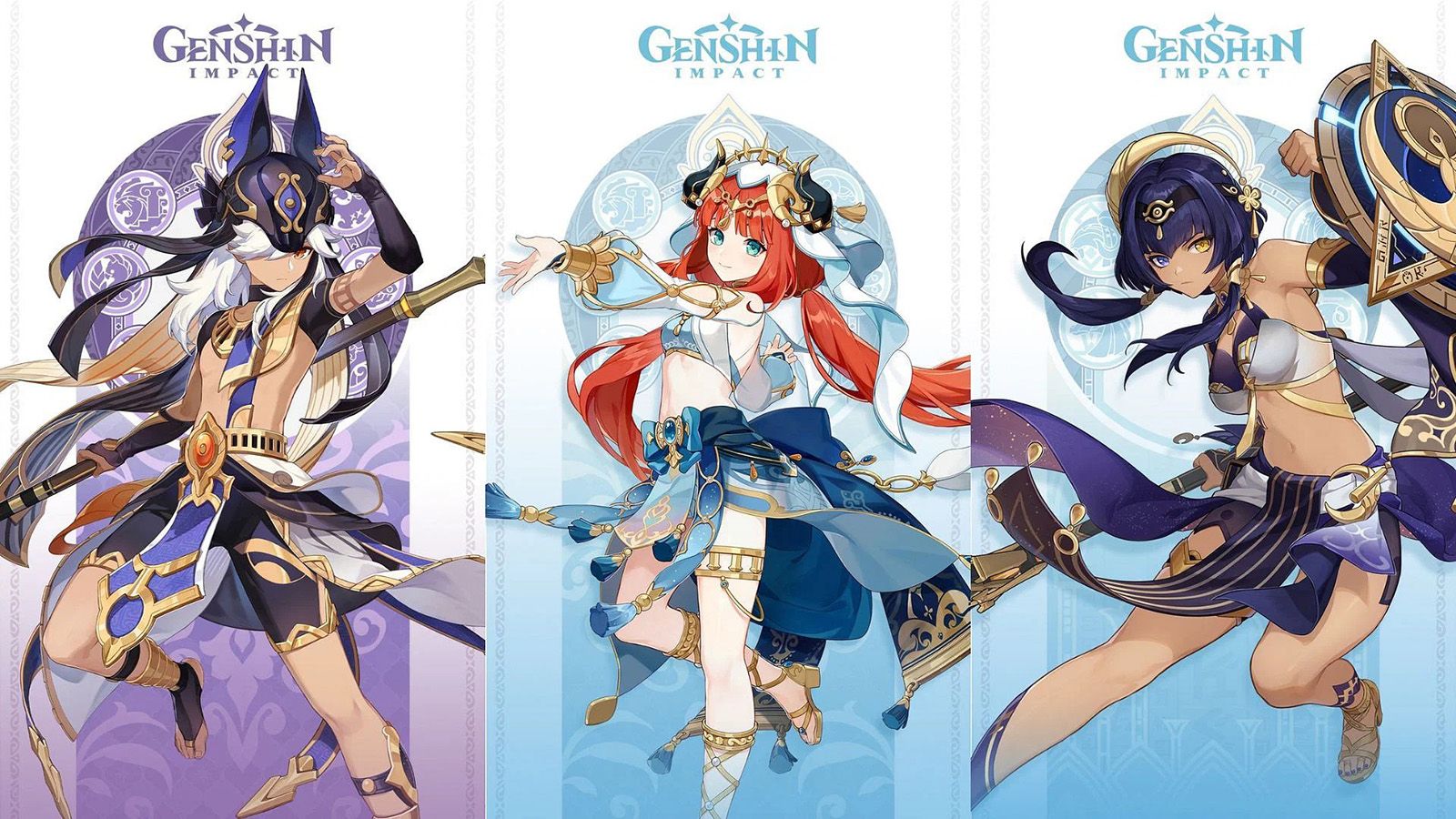Cyno Nilou Candace Characters Genshin
