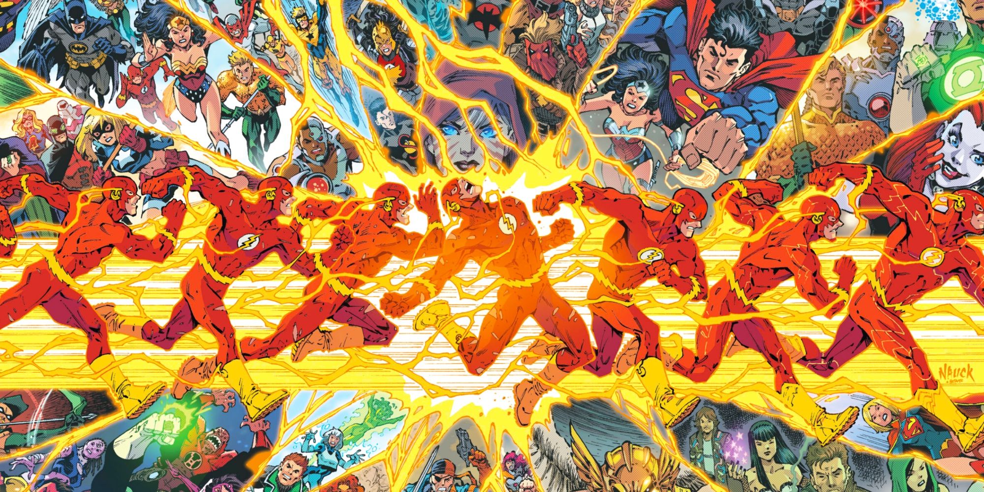 Flash racing through DC Comics' Time and Space