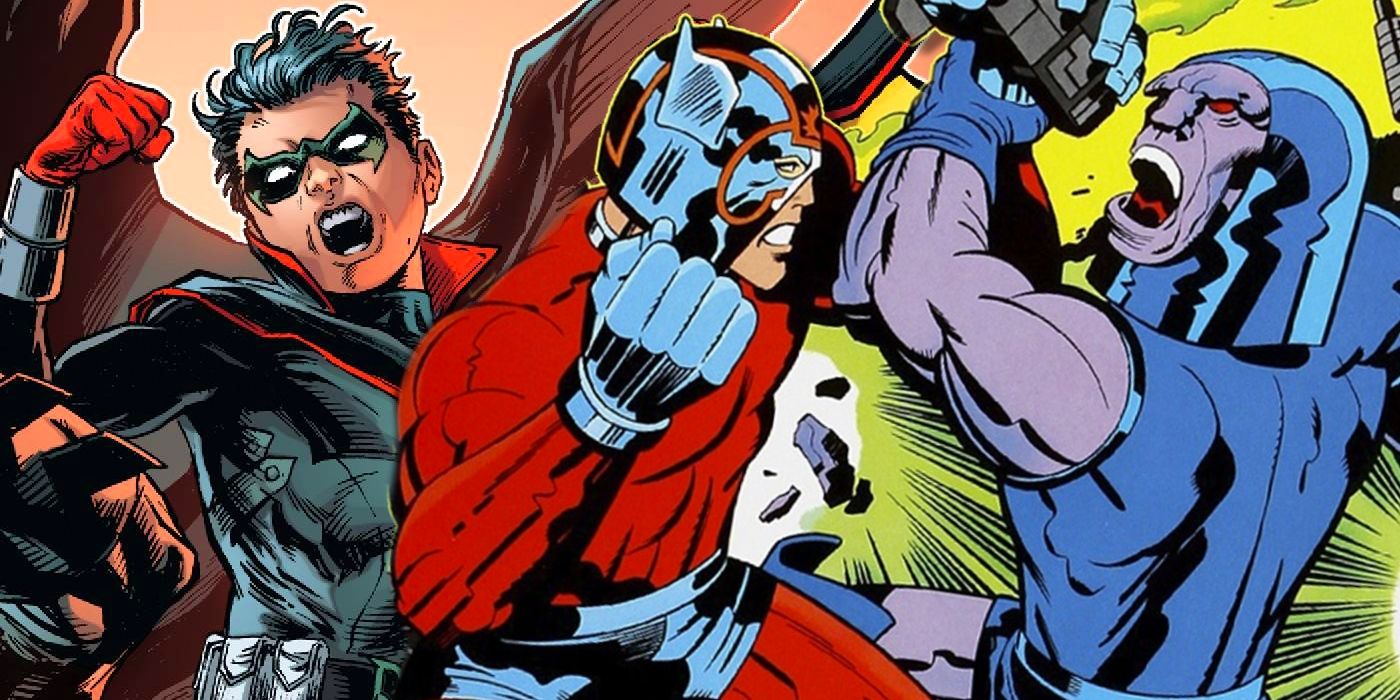 Damian Wayne with Orion and Darkseid