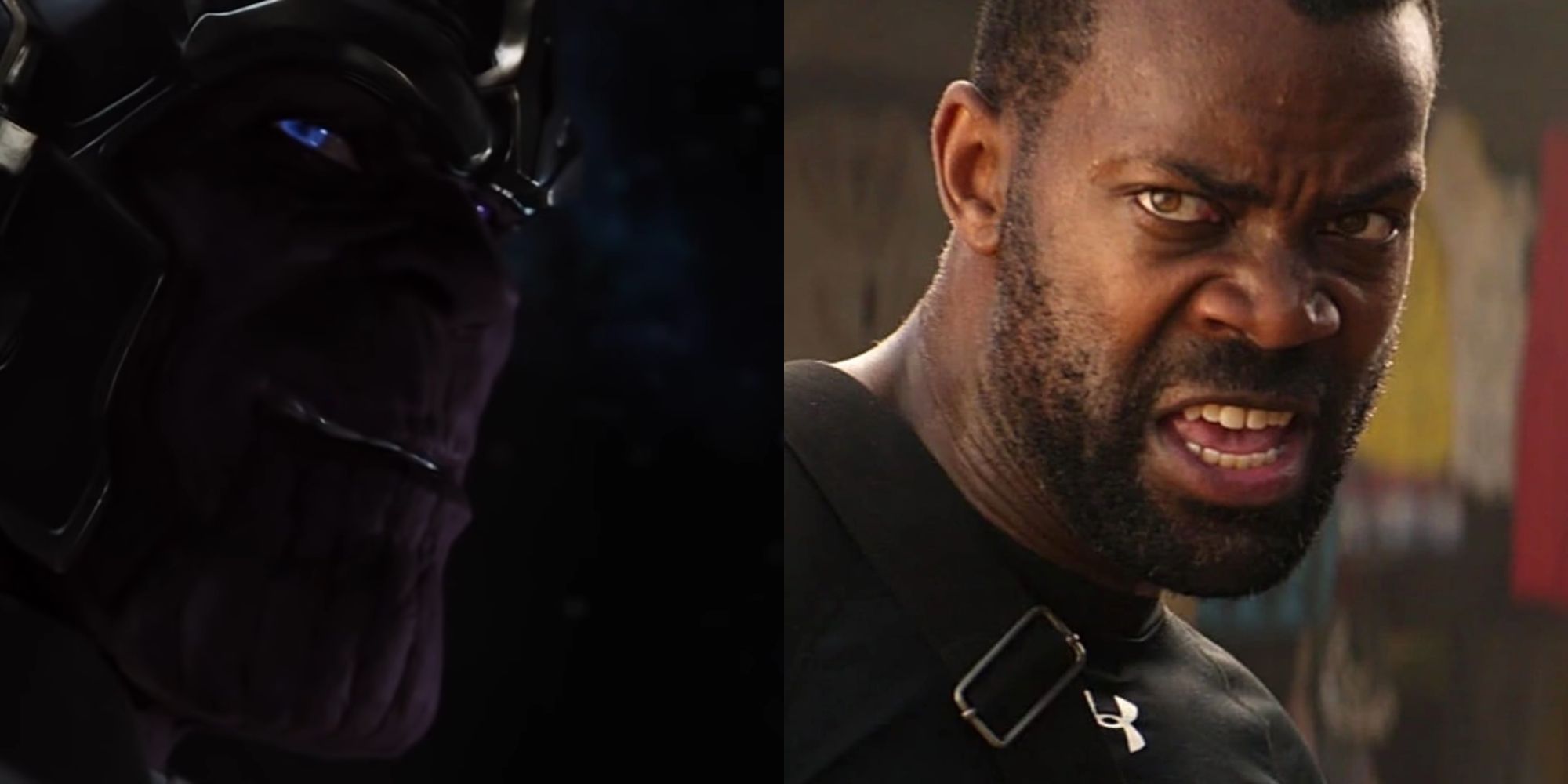 Damion Poitier como o capanga de Thanos e Crossbones