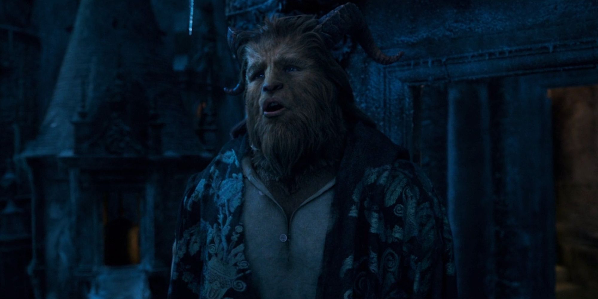Dan Stevens as The Beast singing Evermore in Beauty And The Beast (2017)