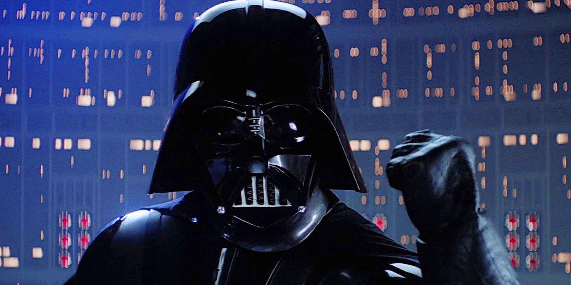 Darth Vader raises a fist in The Empire Strikes Back