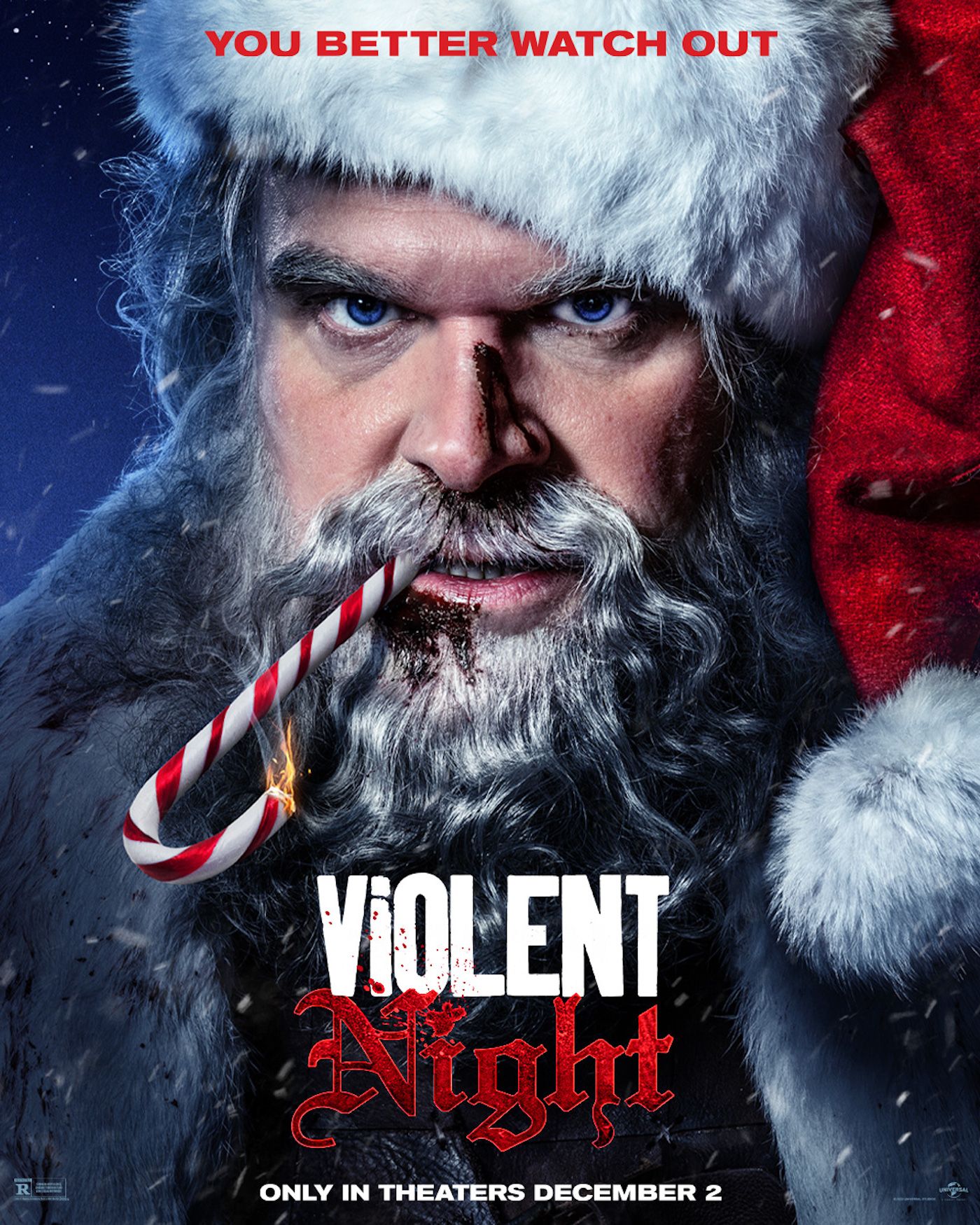 David Harbour in Violent Night Poster