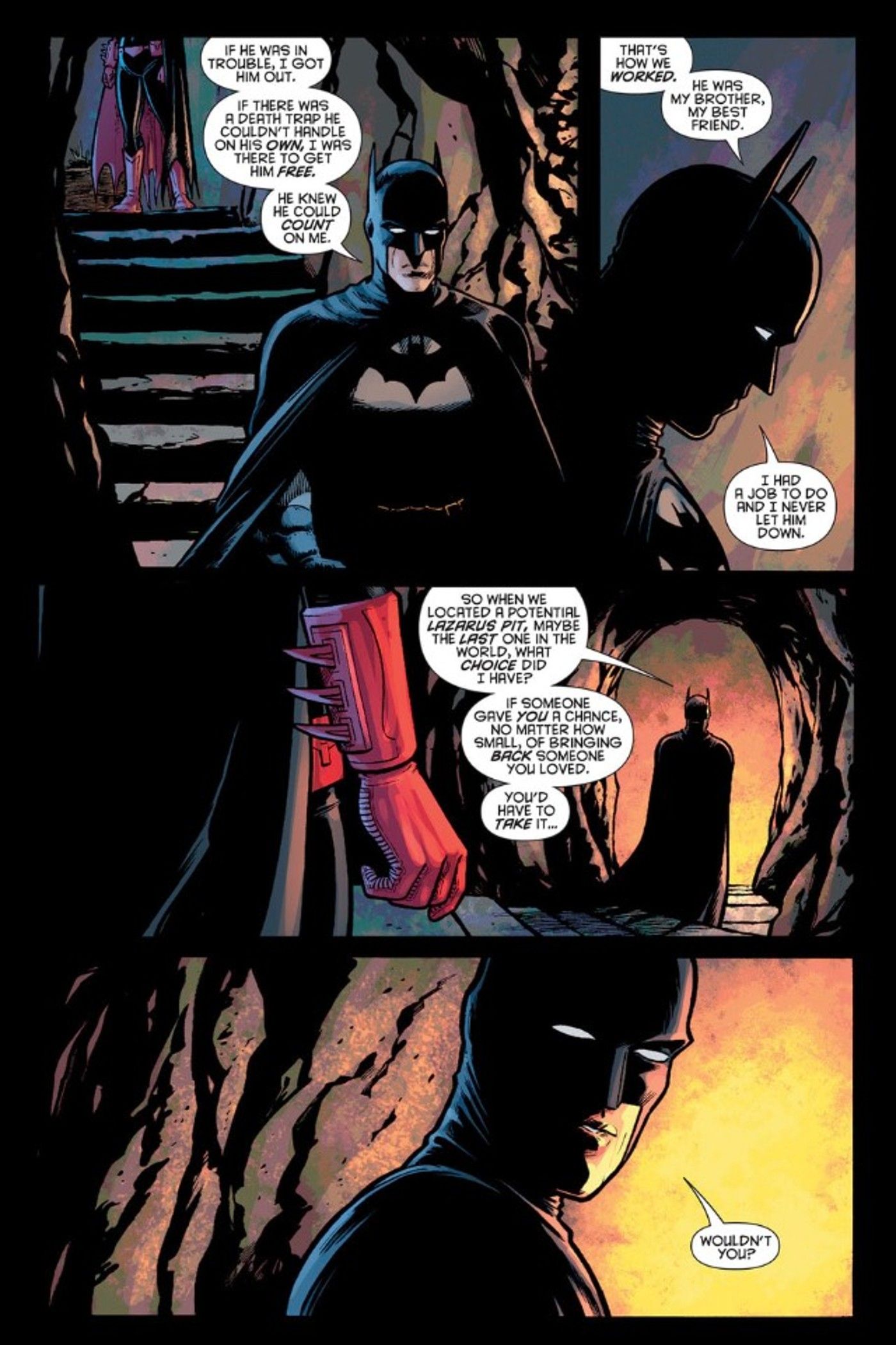 Dick Grayson talks to Batwoman about original Batman