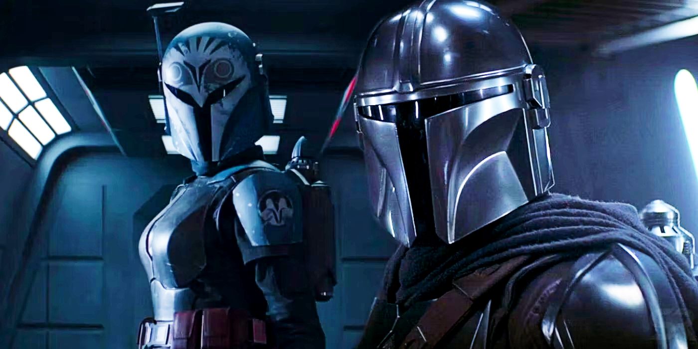 Mando and Bo-Katan in The Mandalorian.