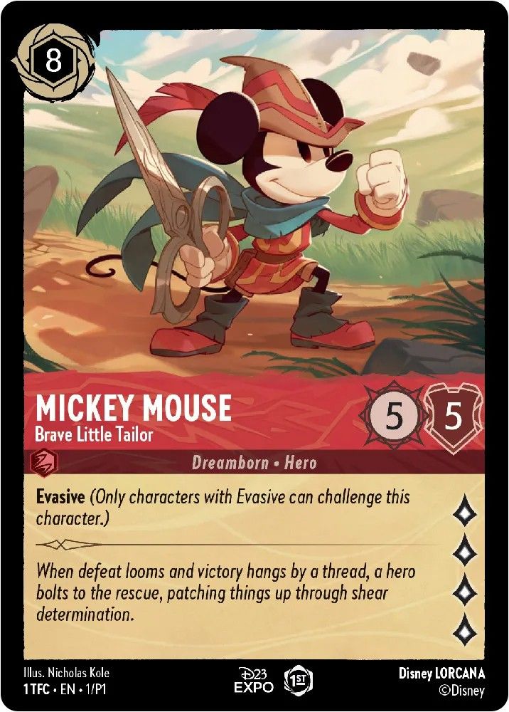 Disney TCG Mickey card.