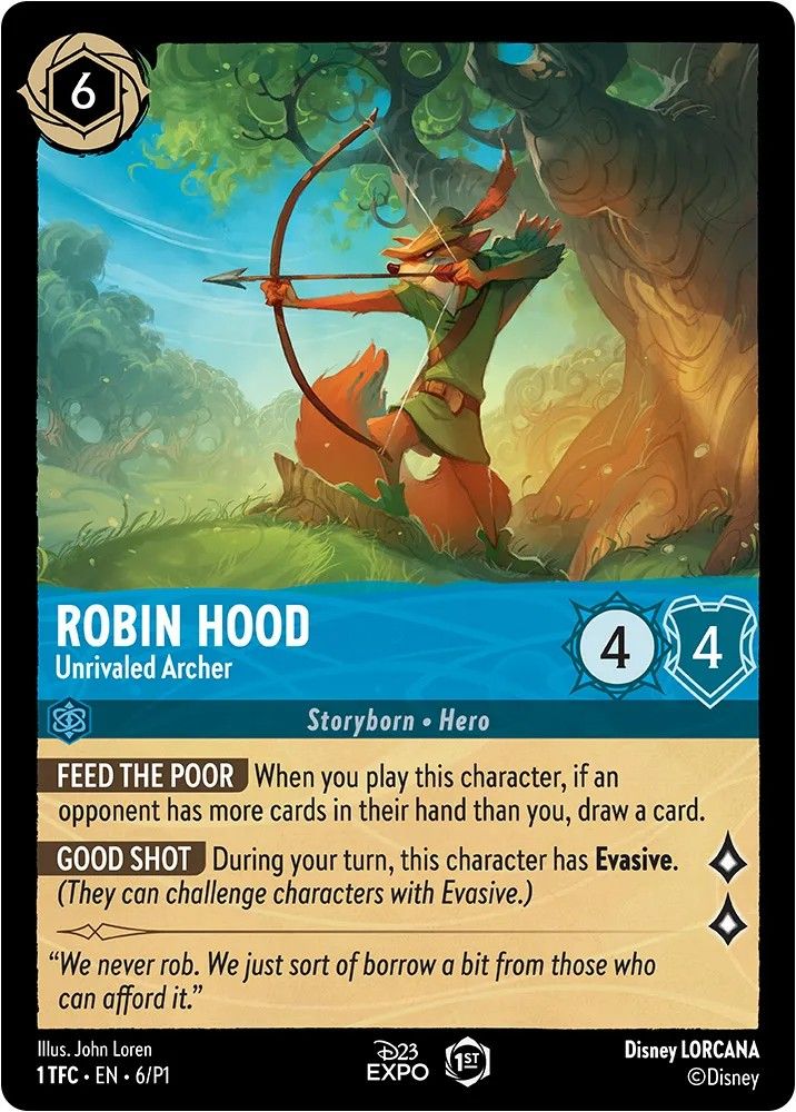Disney TCG Robin Hood card.