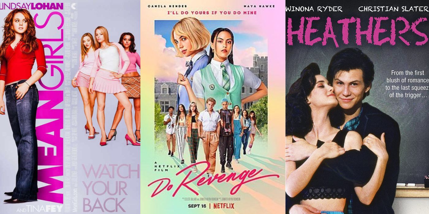 Split Image: Mean Girls, Do Revenge, and Heathers movie posters