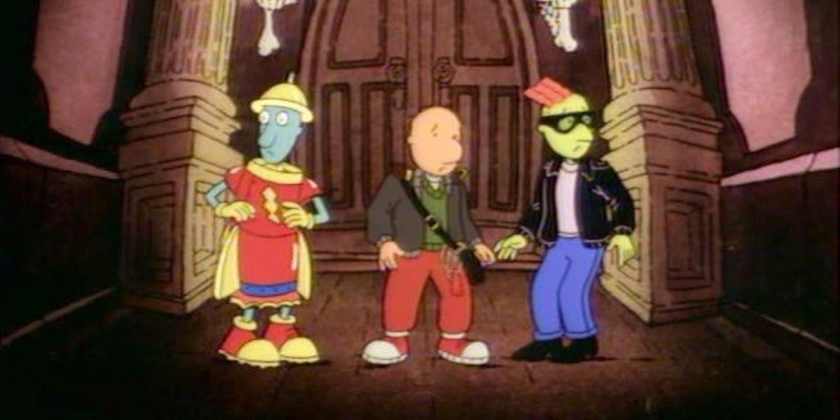 Doug e seus amigos em uma casa assombrada em Doug