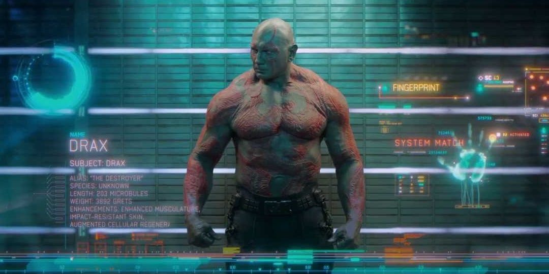 Drax is processed at the Kyln in Guardians of the Galaxy