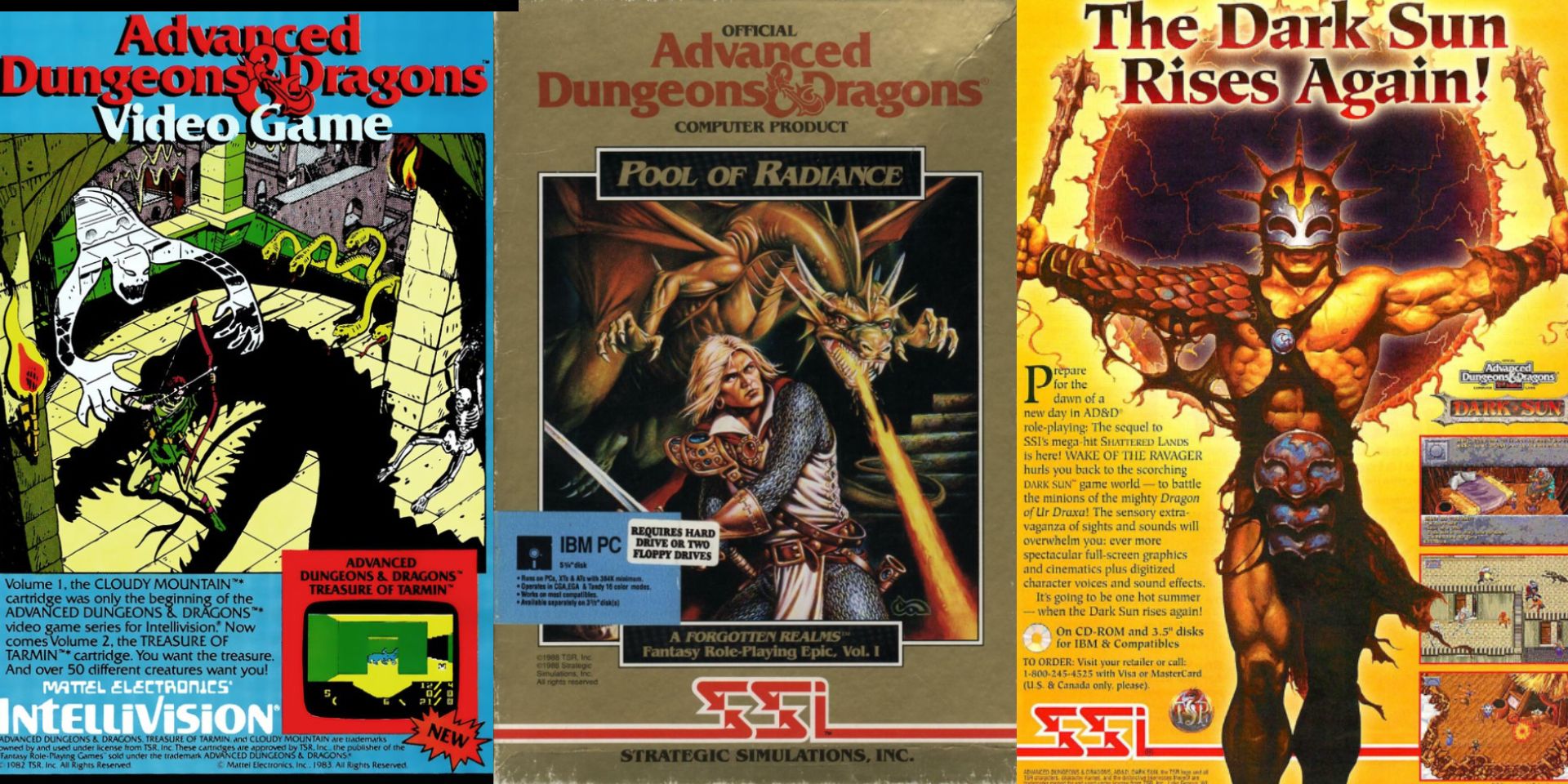 Dungeons & Dragons Video Game History Intellivision SSI Pool of Radiance Dark Sun Ravager