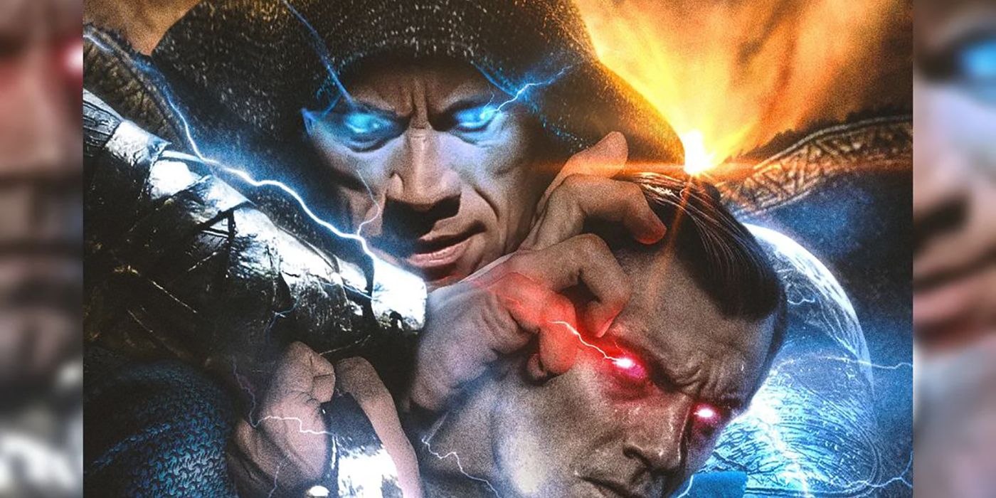 Dwayne Johnson Black Adam and Henry Cavill Superman Speculated For