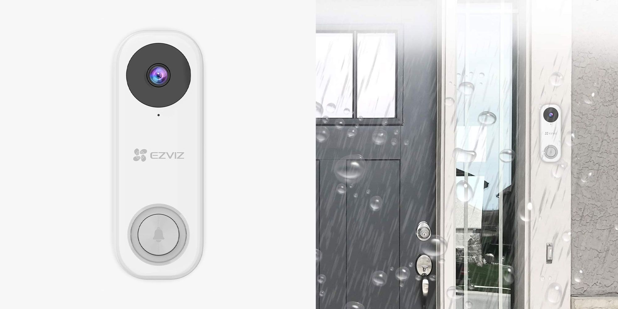 Product images of the EZVIZ Video Doorbell Camera.