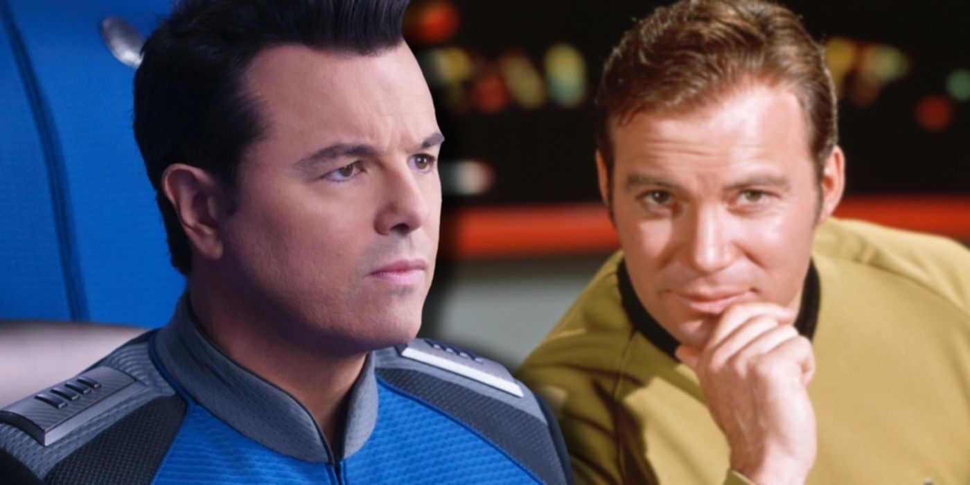 Ed Mercer and Captain Kirk Star Trek The Orville