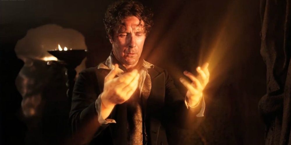 Eighth Doctor about to regenerate in Doctor Who