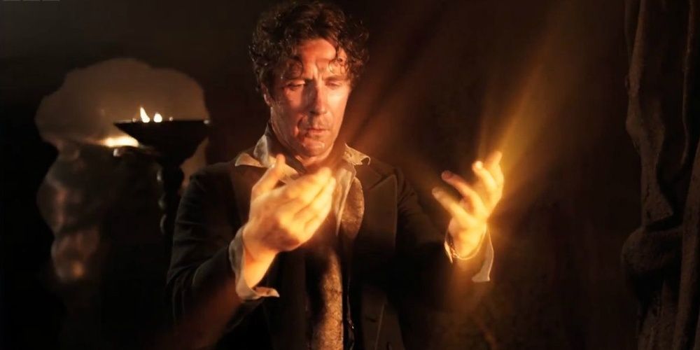 Eighth Doctor about to regenerate in Doctor Who 