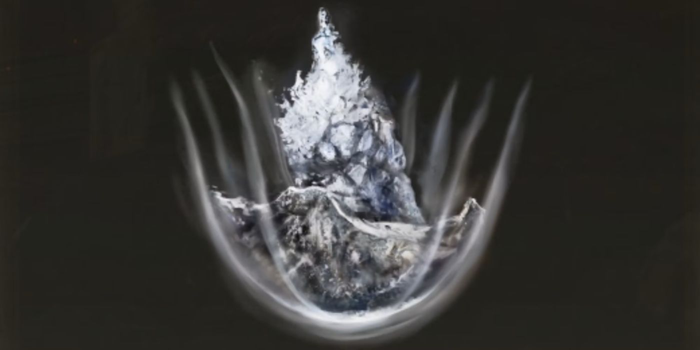 The icon for the Stonebarb Cracked Tear in Elden Ring.