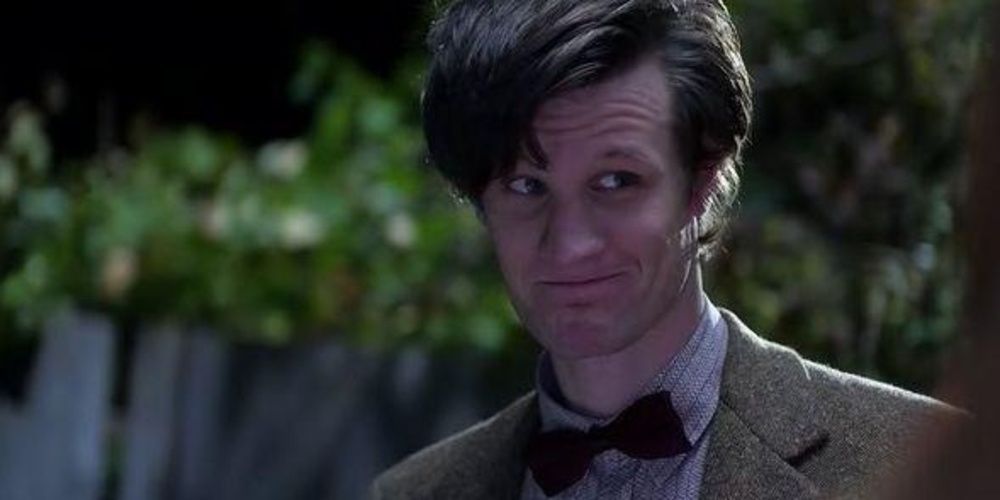 Eleventh Doctor smiling in Doctor Who 