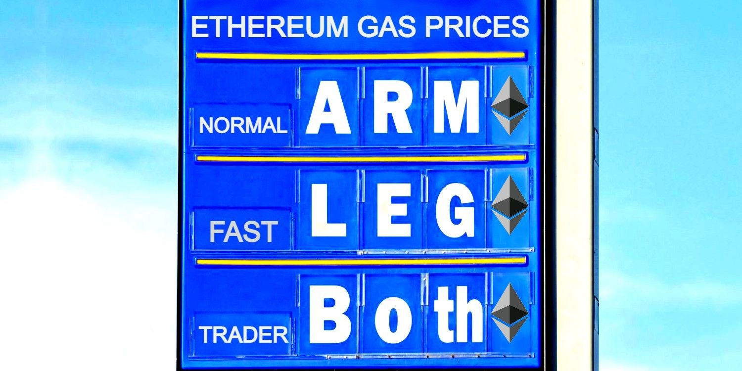 Gas station sign labeled 